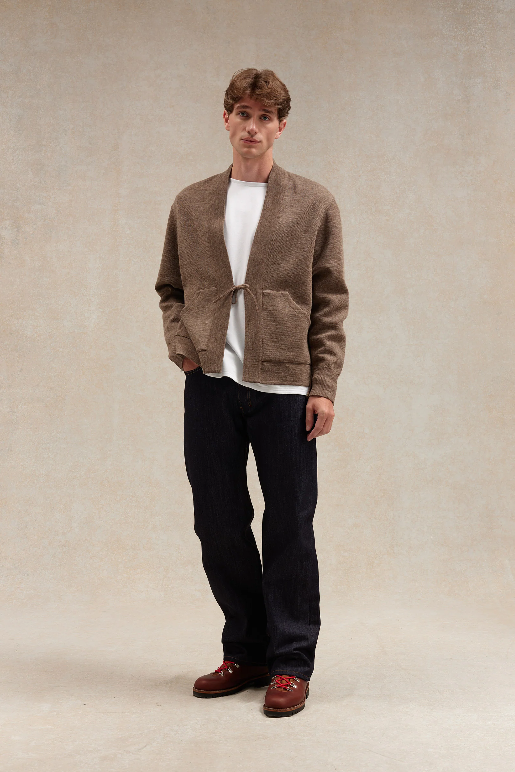 Veste Noragi beige en maille milano - Le Minor x Flâneurs - Image 5