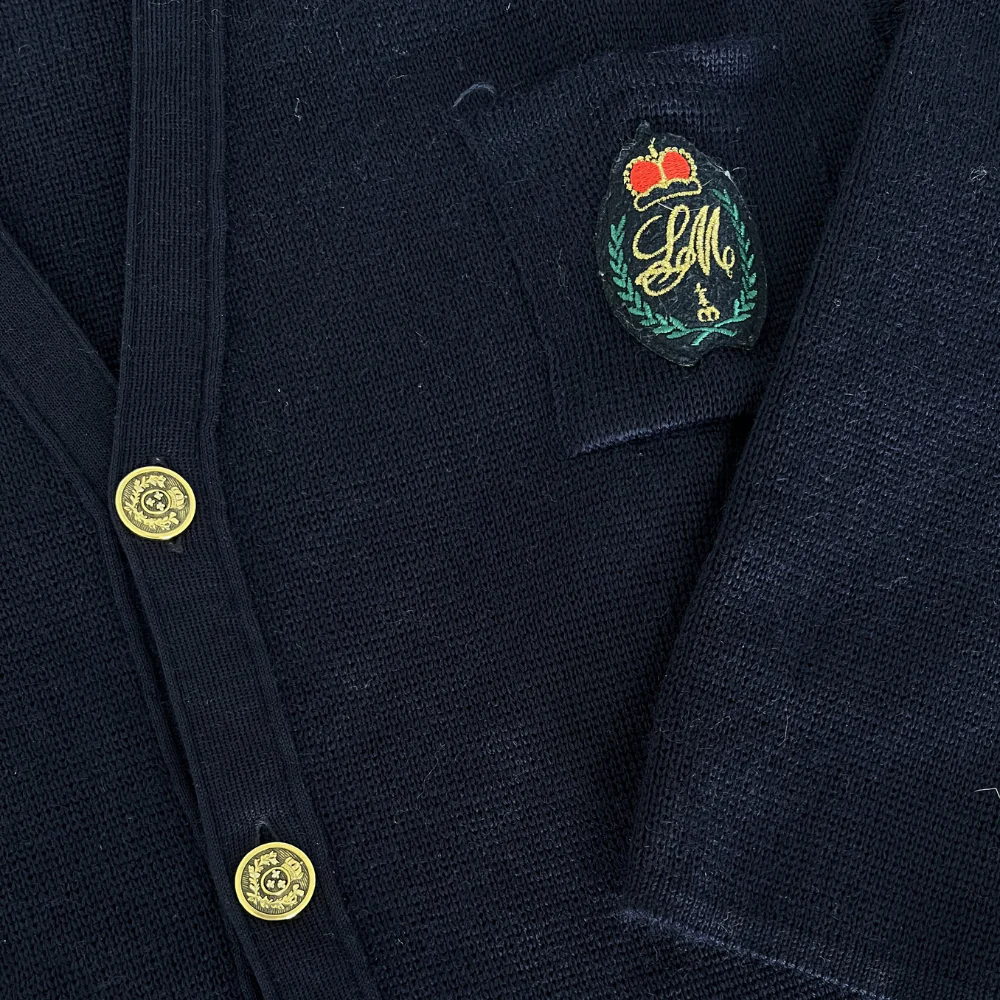 Cardigan bleu marine en laine pour femme - Seconde main - Image 3