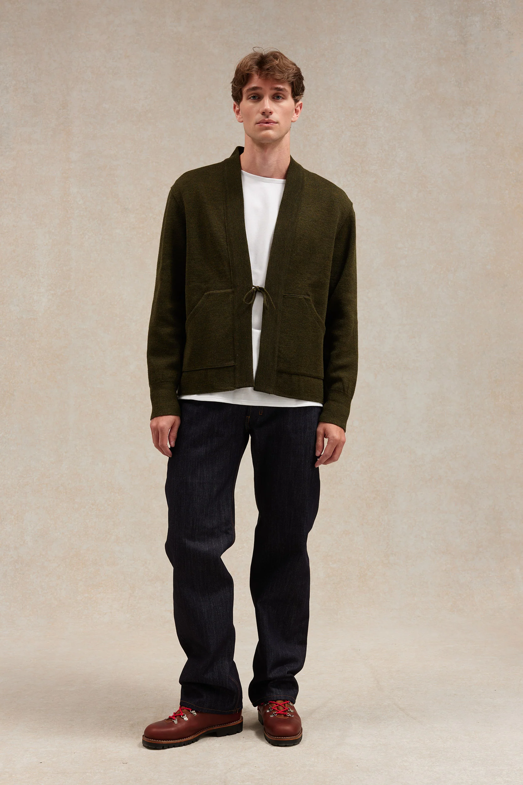 Veste Noragi vert olive en maille milano - Le Minor x Flâneurs - Image 5