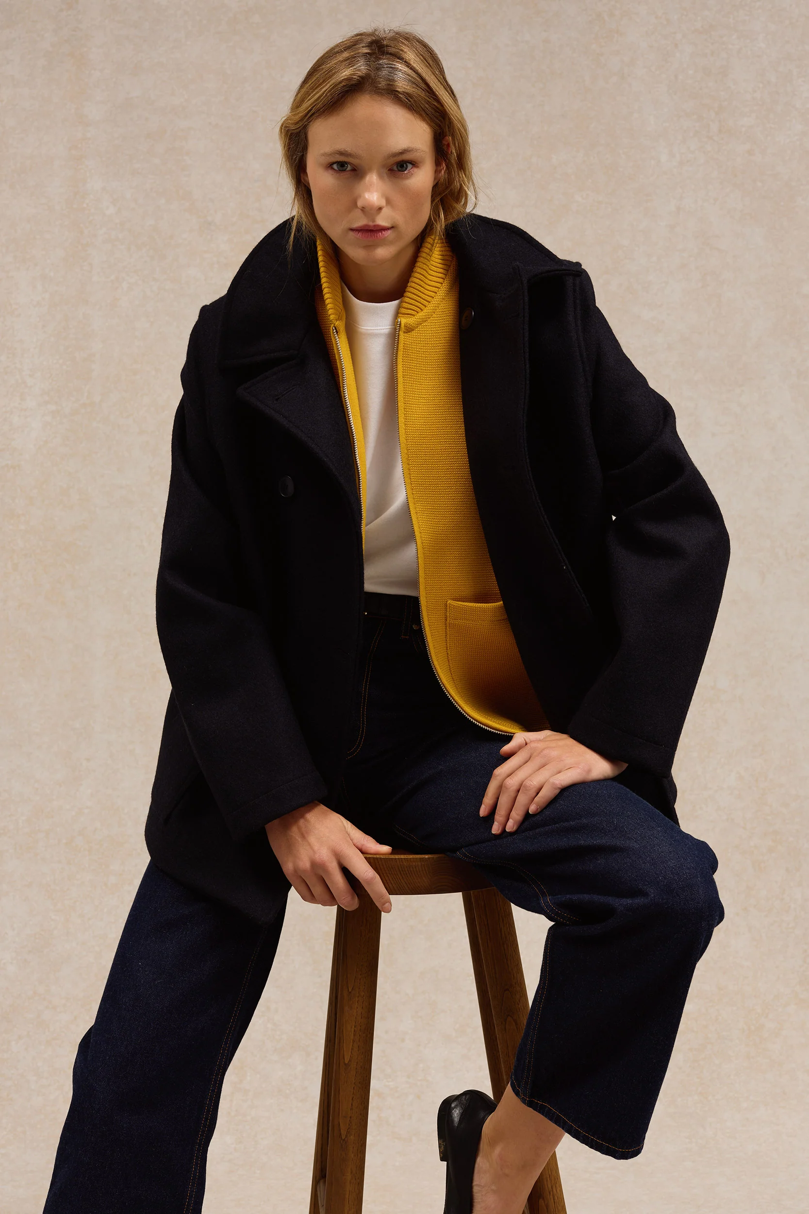 Gilet zippé jaune Milano pour femme - Image 4