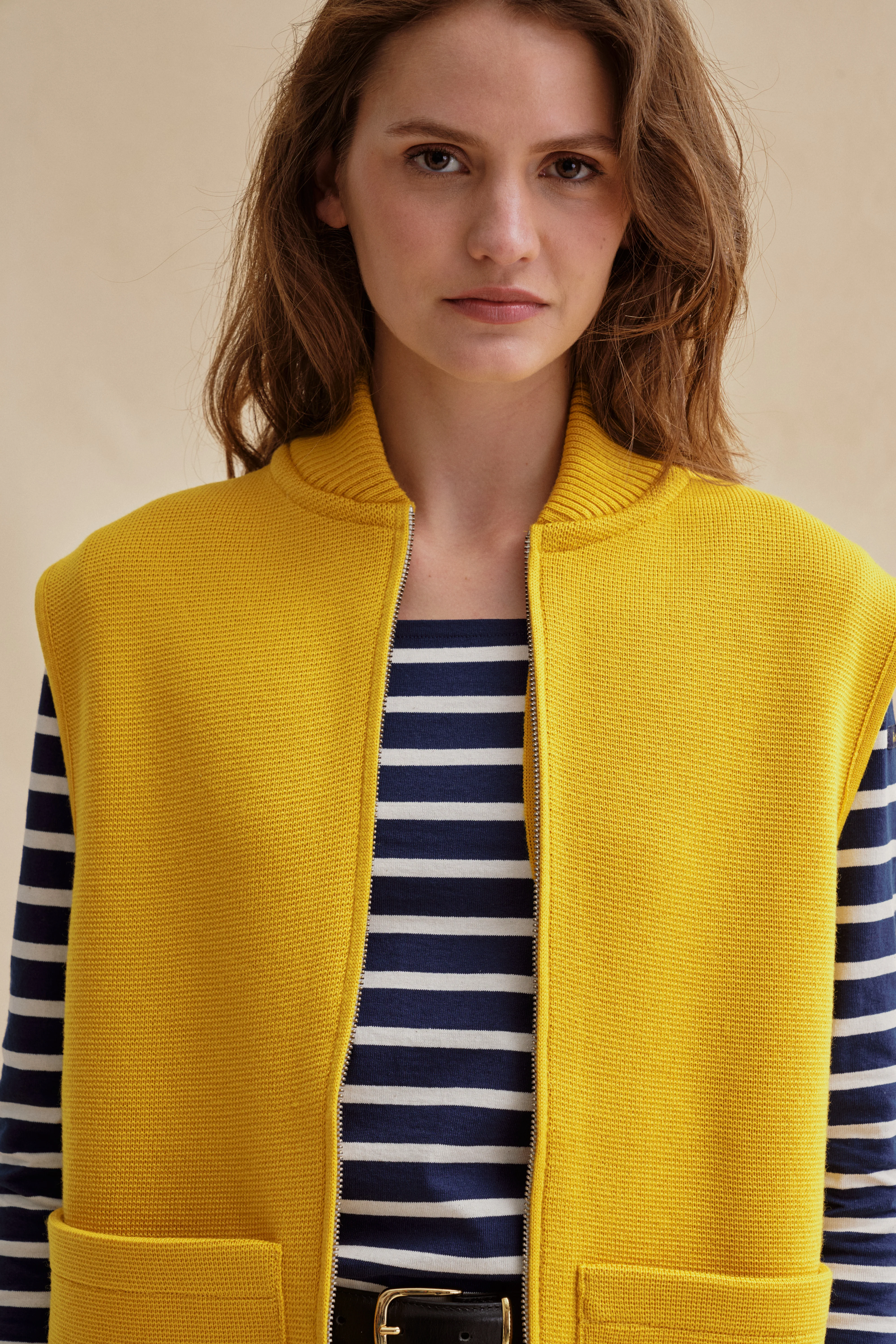 Gilet zippé jaune Milano pour femme - Image 8