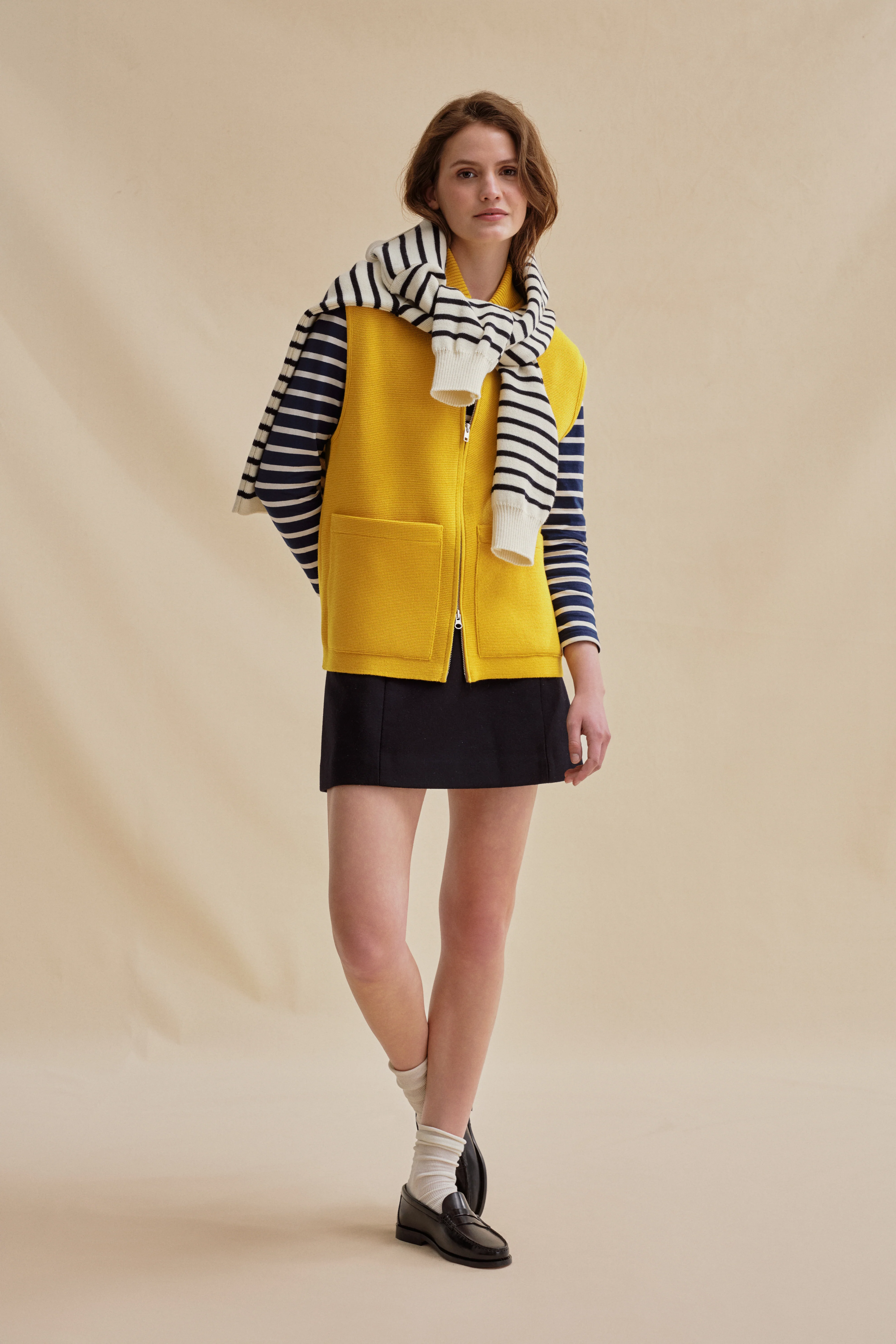 Gilet zippé jaune Milano pour femme - Image 9