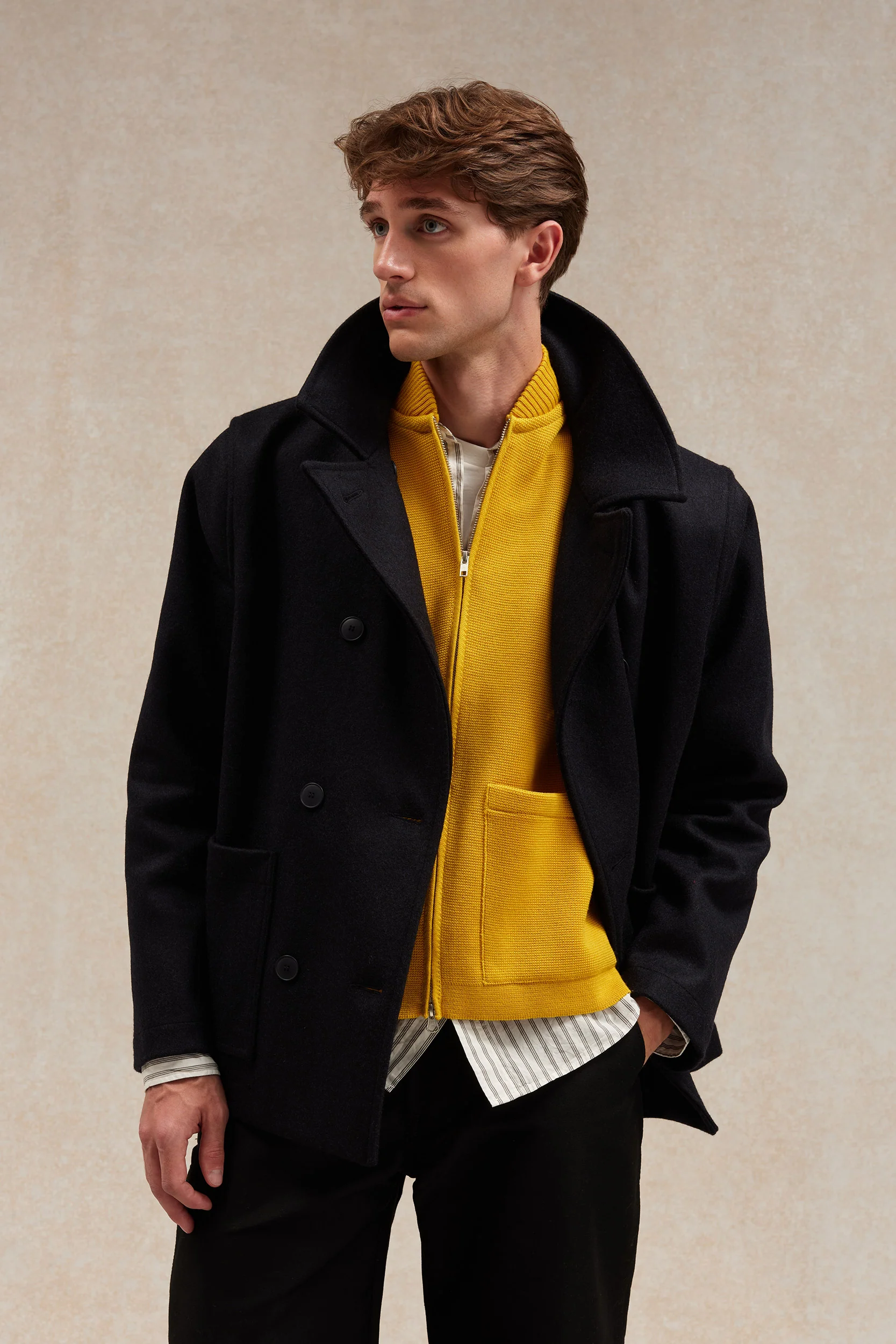 Gilet zippé jaune Milano pour homme - Image 3