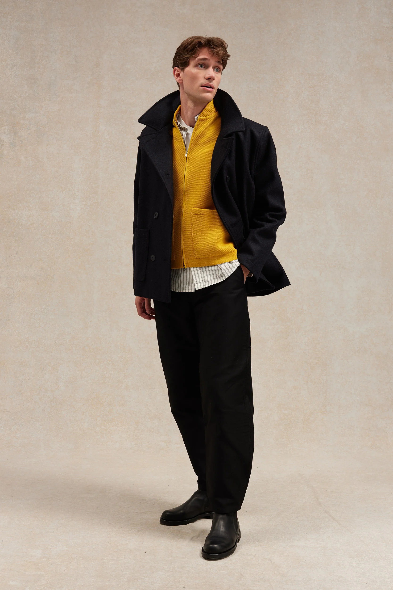 Gilet zippé jaune Milano pour homme - Image 5