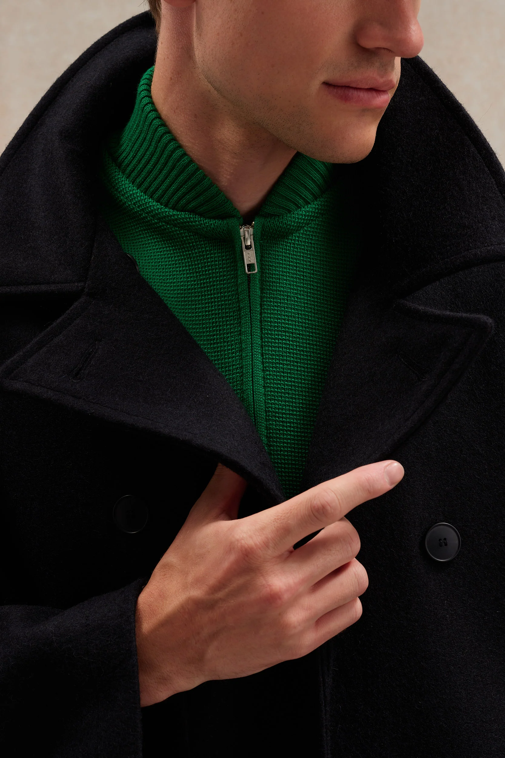 Gilet zippé vert Milano pour homme - Image 3