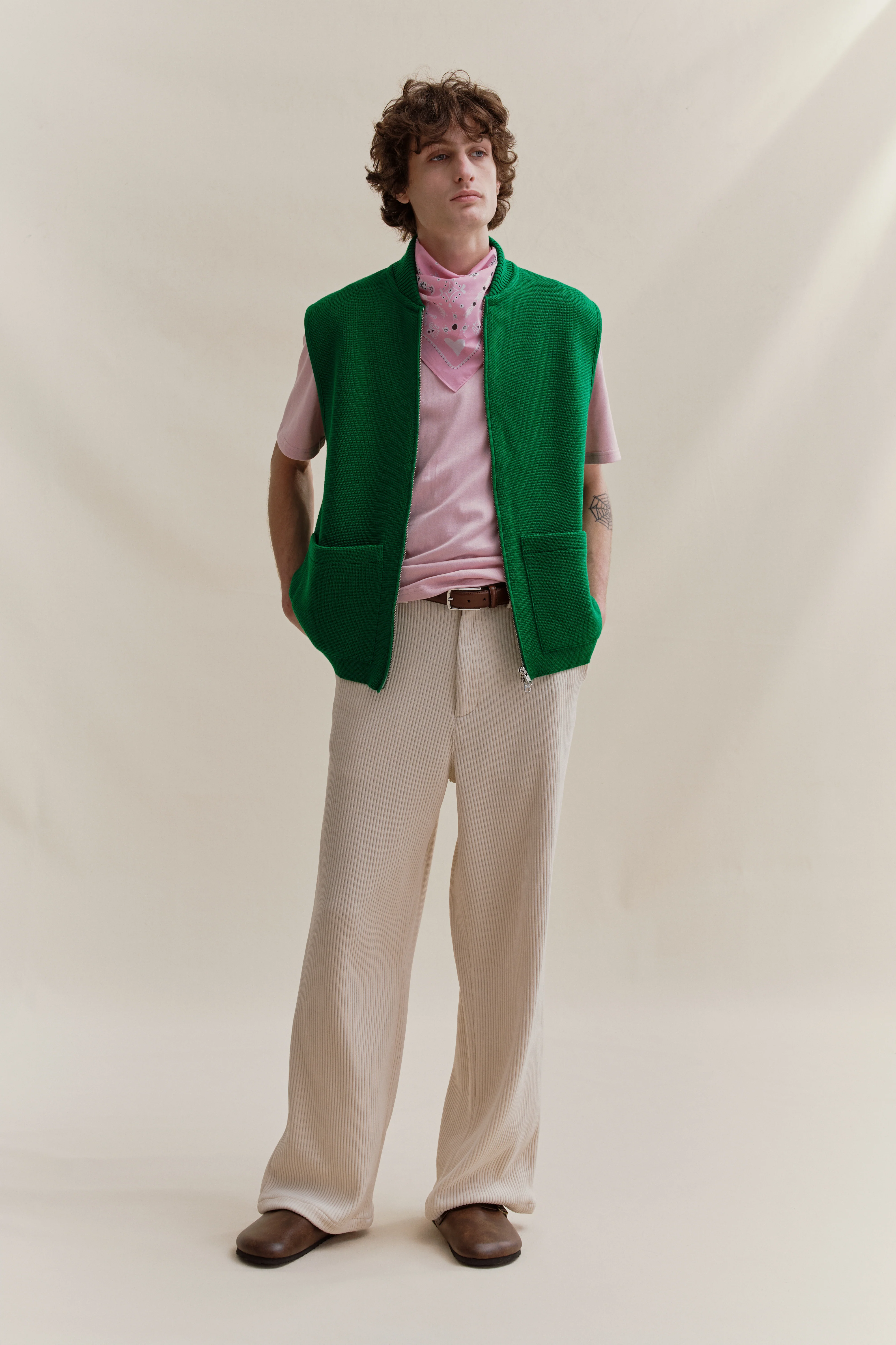 Gilet zippé vert Milano pour homme - Image 7