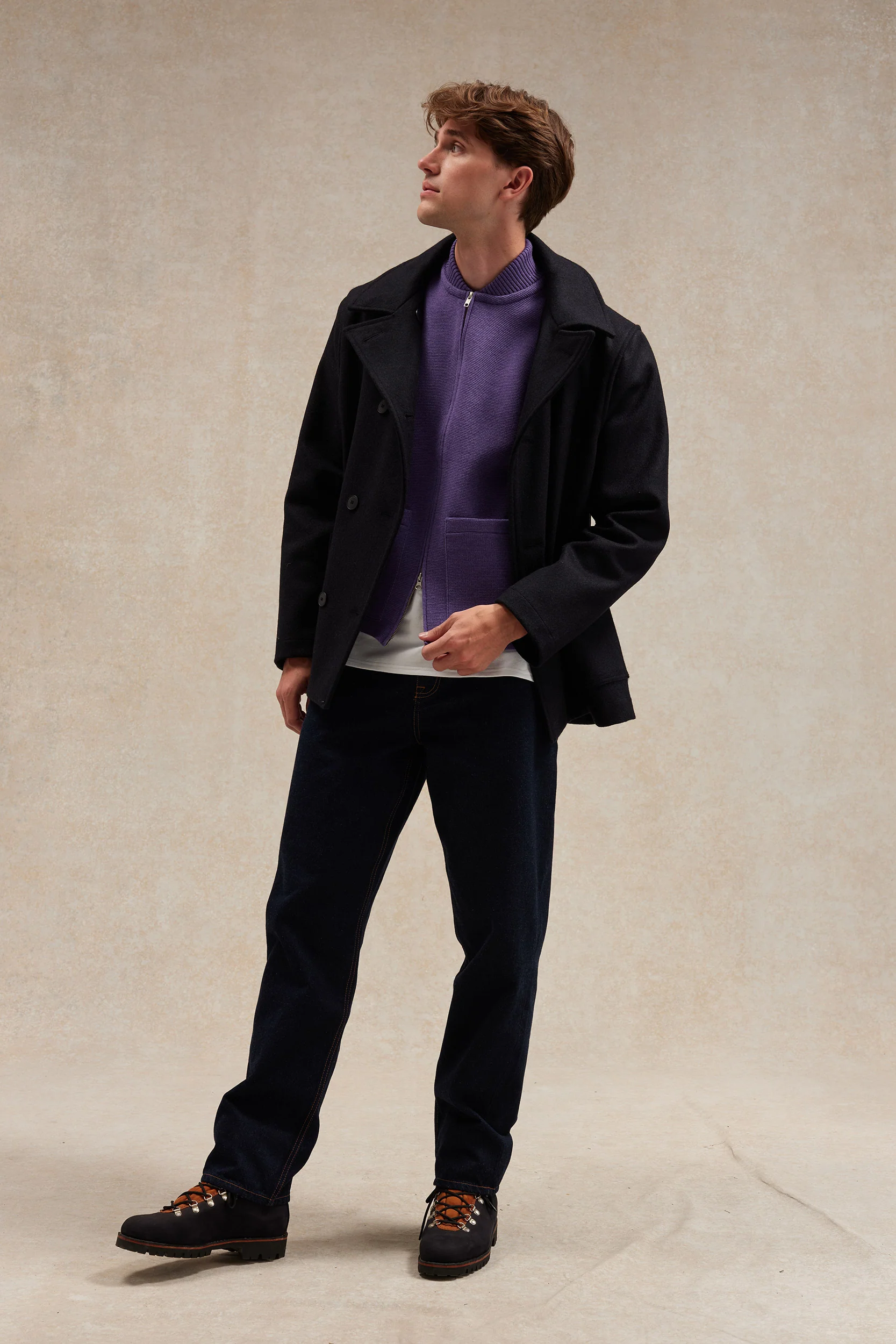 Gilet zippé violet Milano pour homme - Image 3