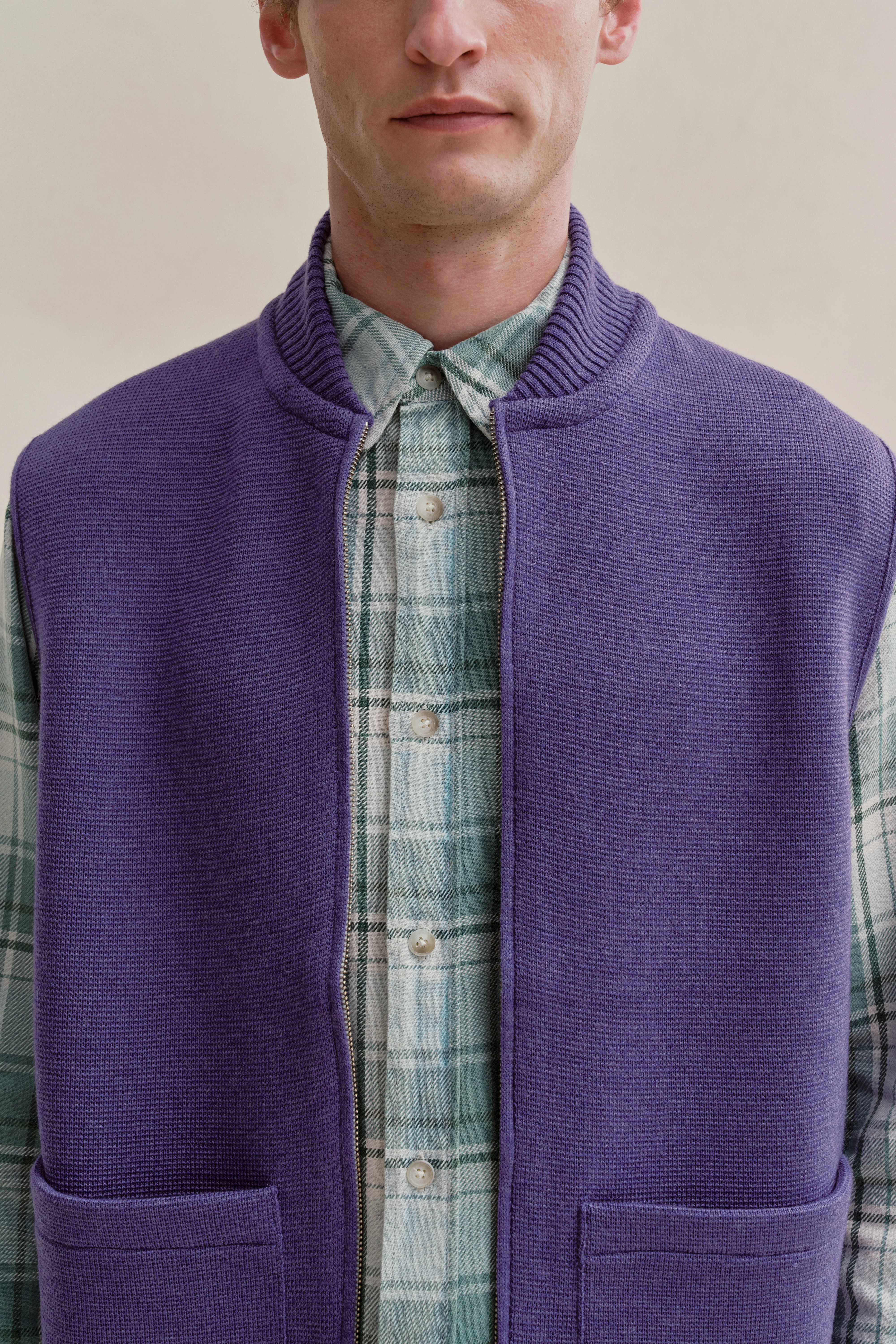 Gilet zippé violet Milano pour homme - Image 5