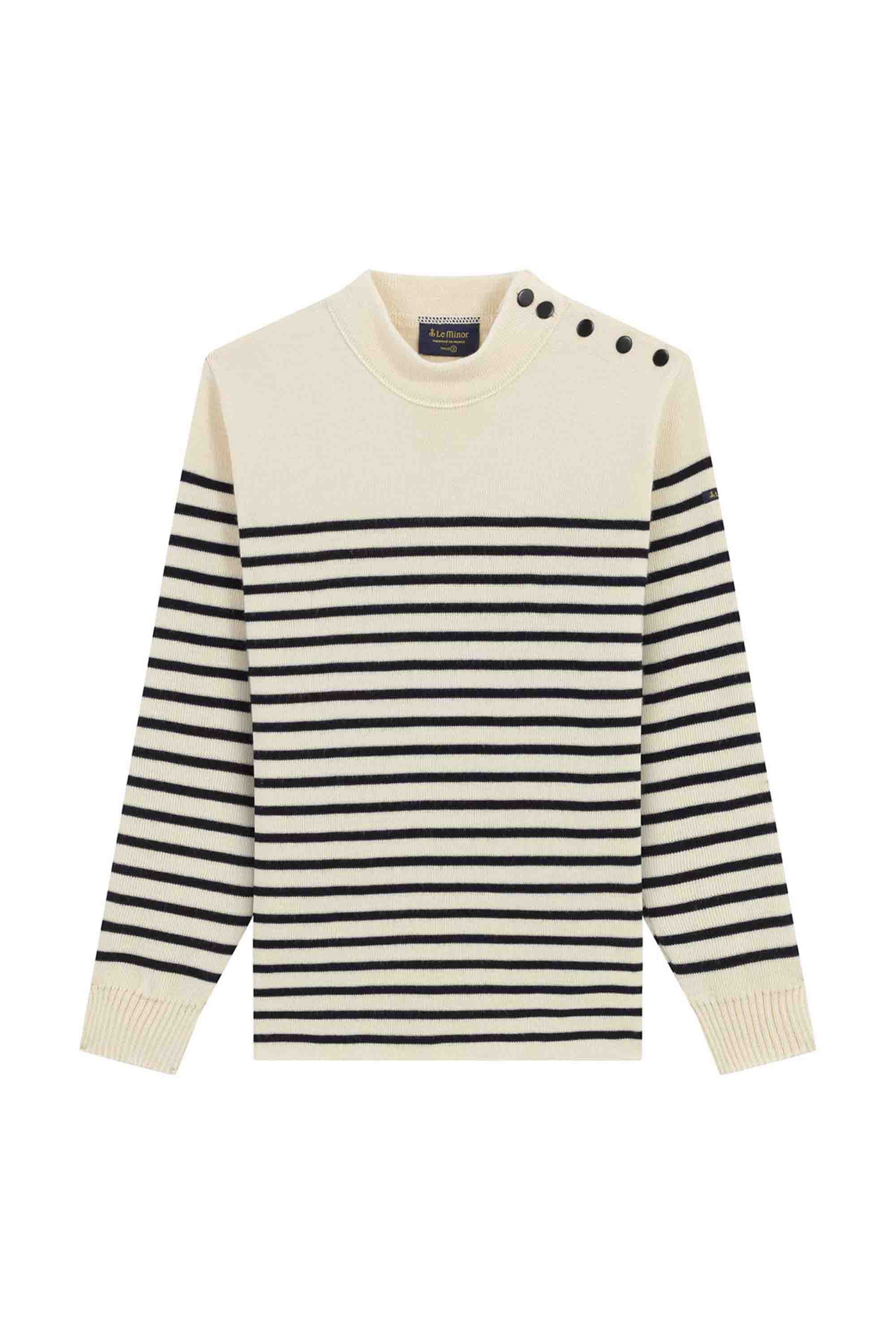 Pull marinière écru pour femme - Image 4