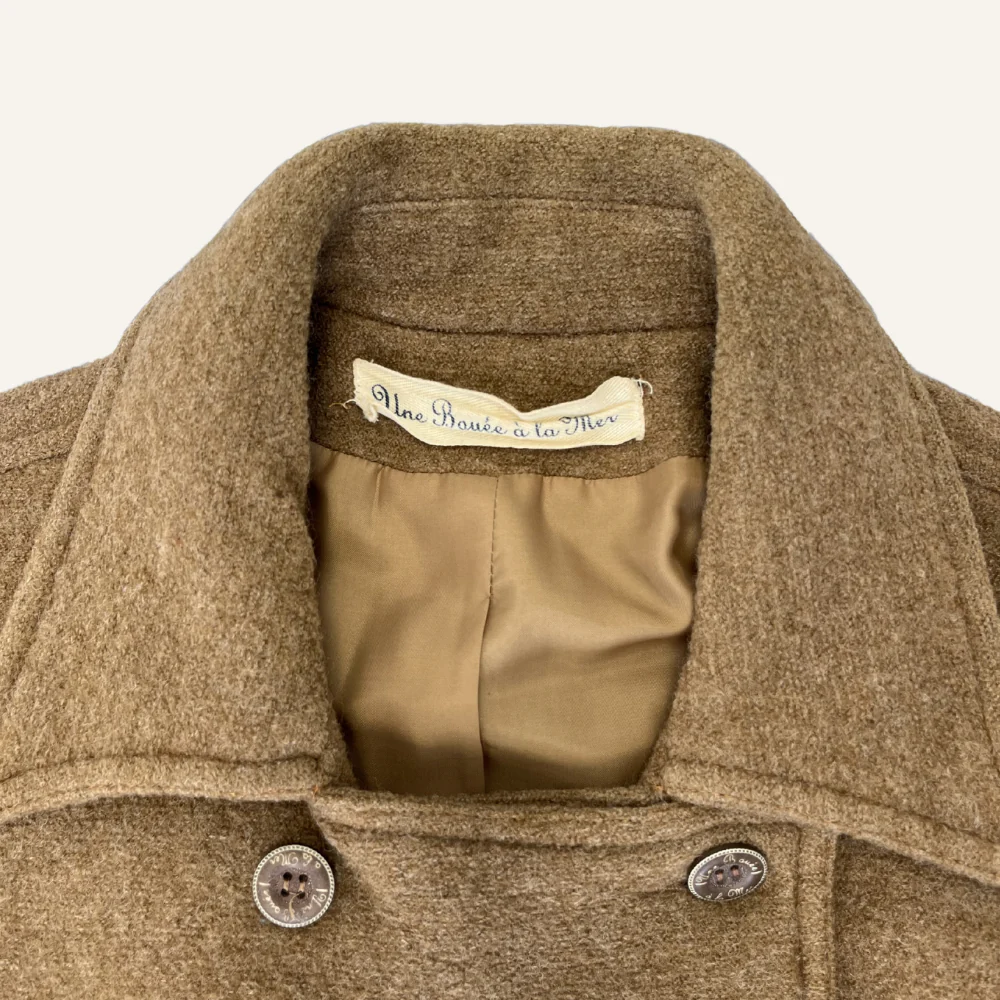 Caban marron en laine pour femme- Seconde main - Image 3