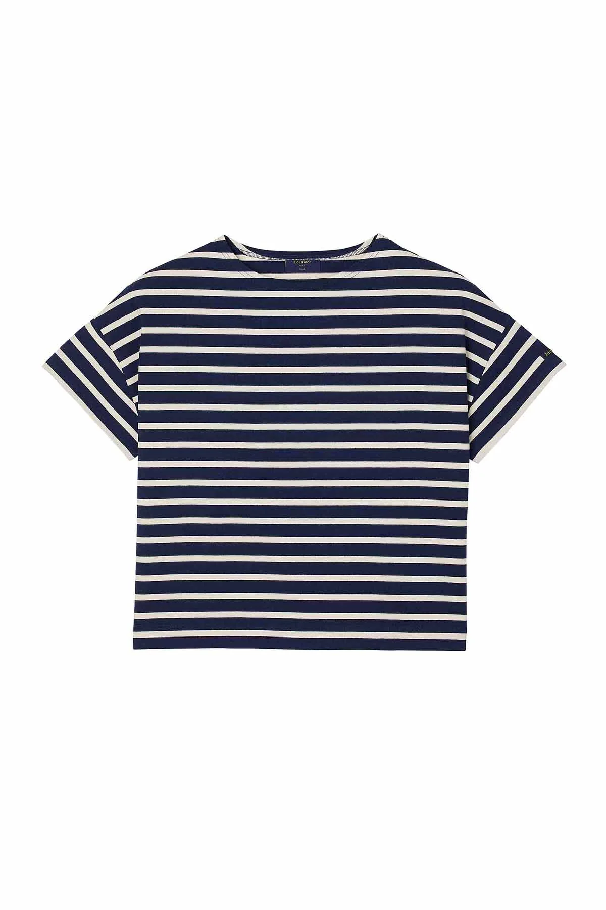 Marinière Jim oversize marine et écru pour femme - Image 4