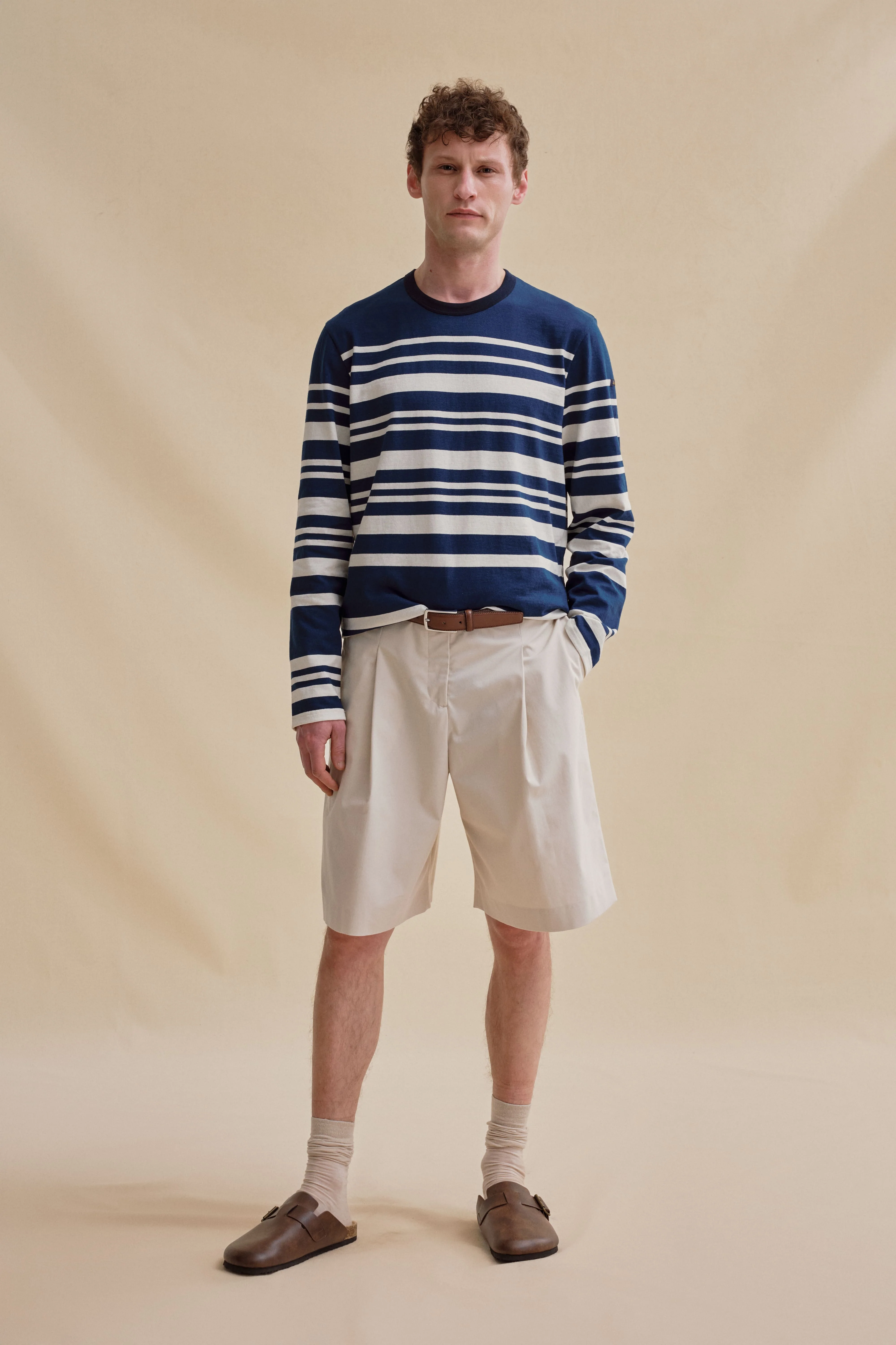 Marinière Pablo bleu marine et écru pour homme - Image 3