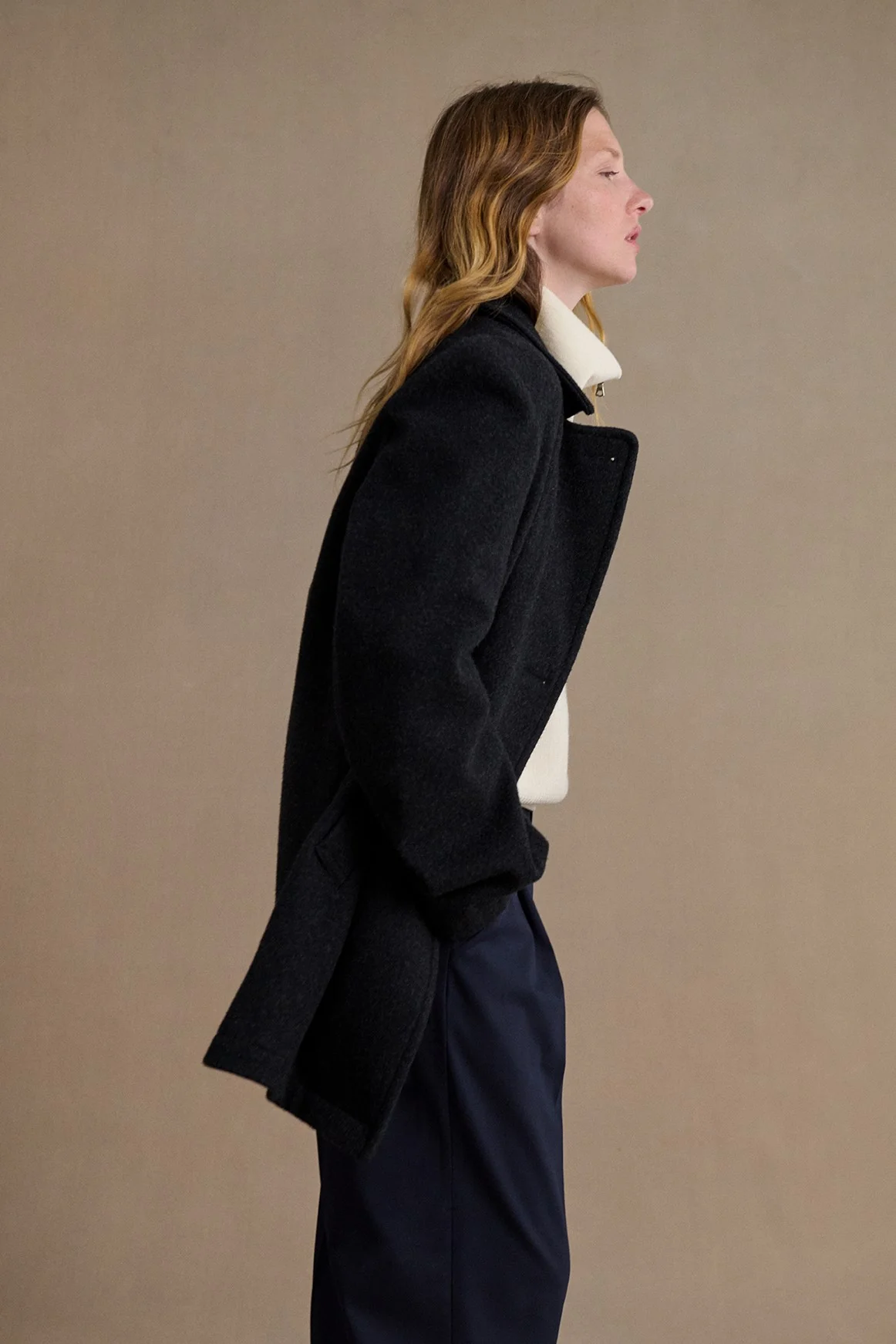 Pull col camionneur mérinos écru pour femme - Image 6