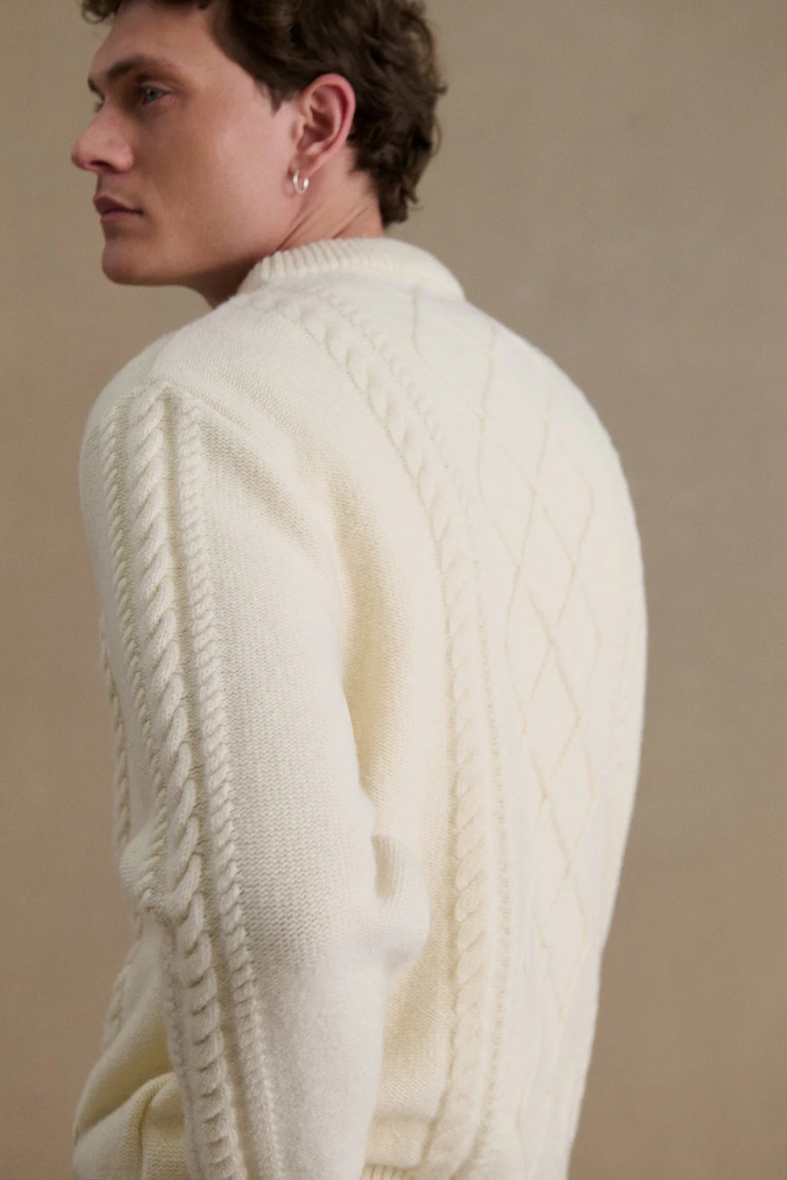 Pull irlandais écru pour homme - Image 4