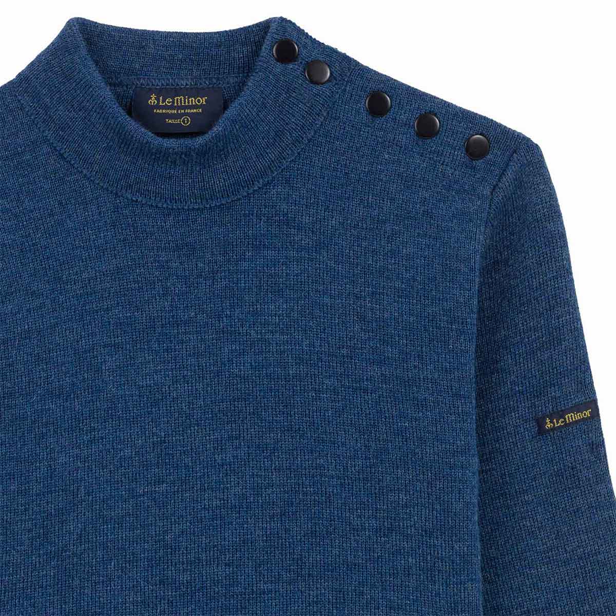 Pull marin bleu denim pour homme - Image 13