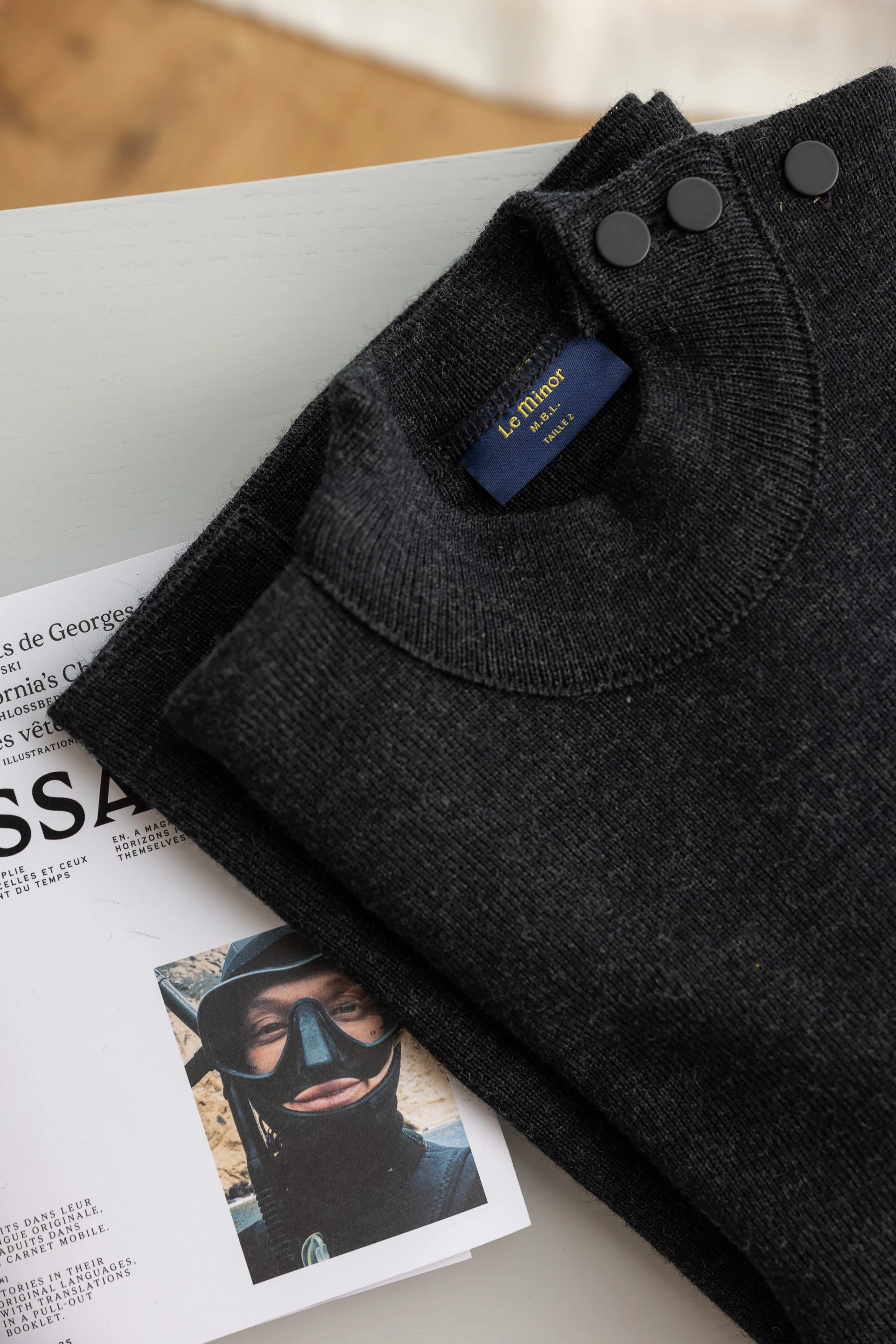 Pull marin gris anthracite pour homme - Image 8