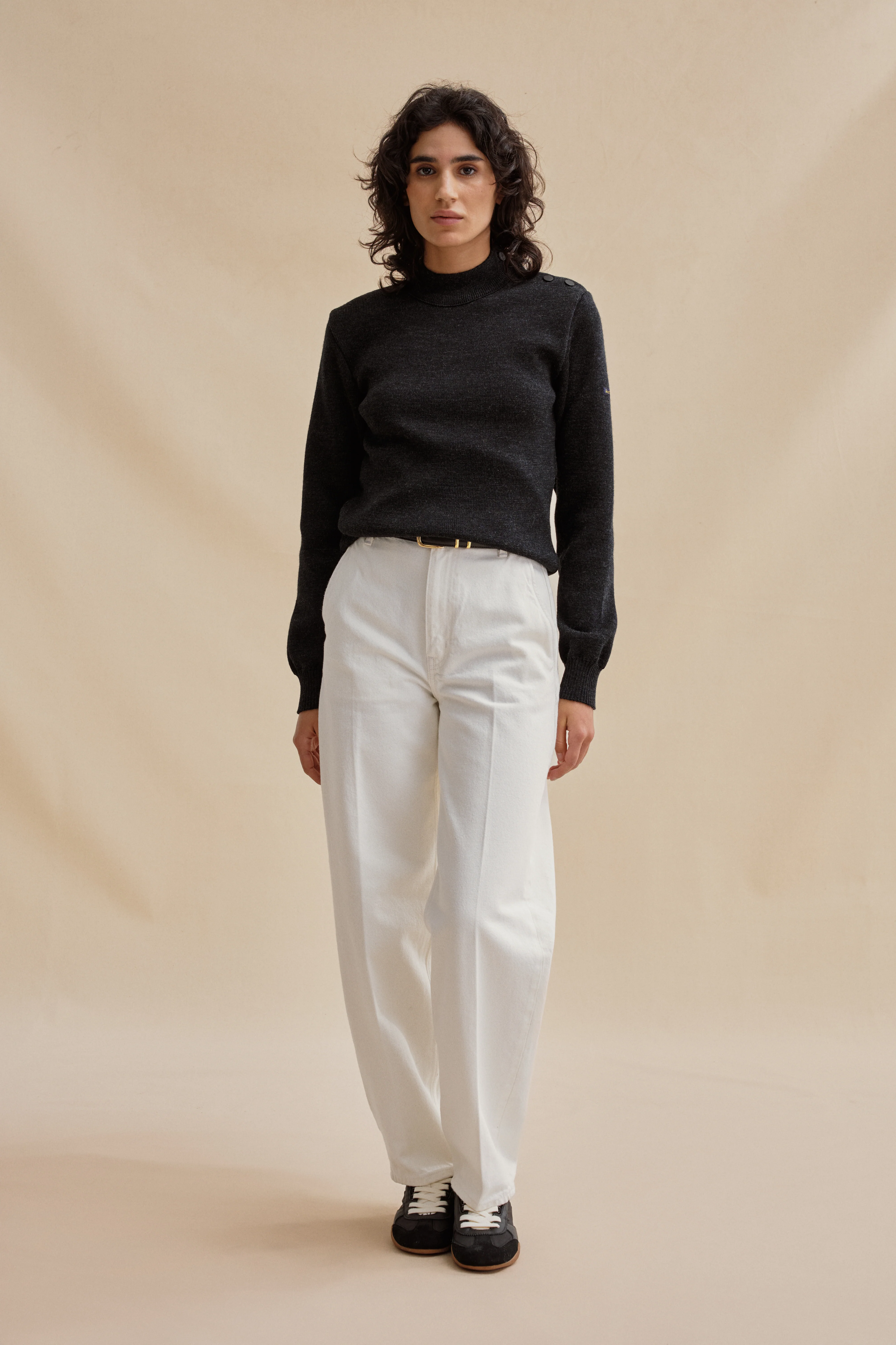 Pull marin gris anthracite pour femme - Image 3