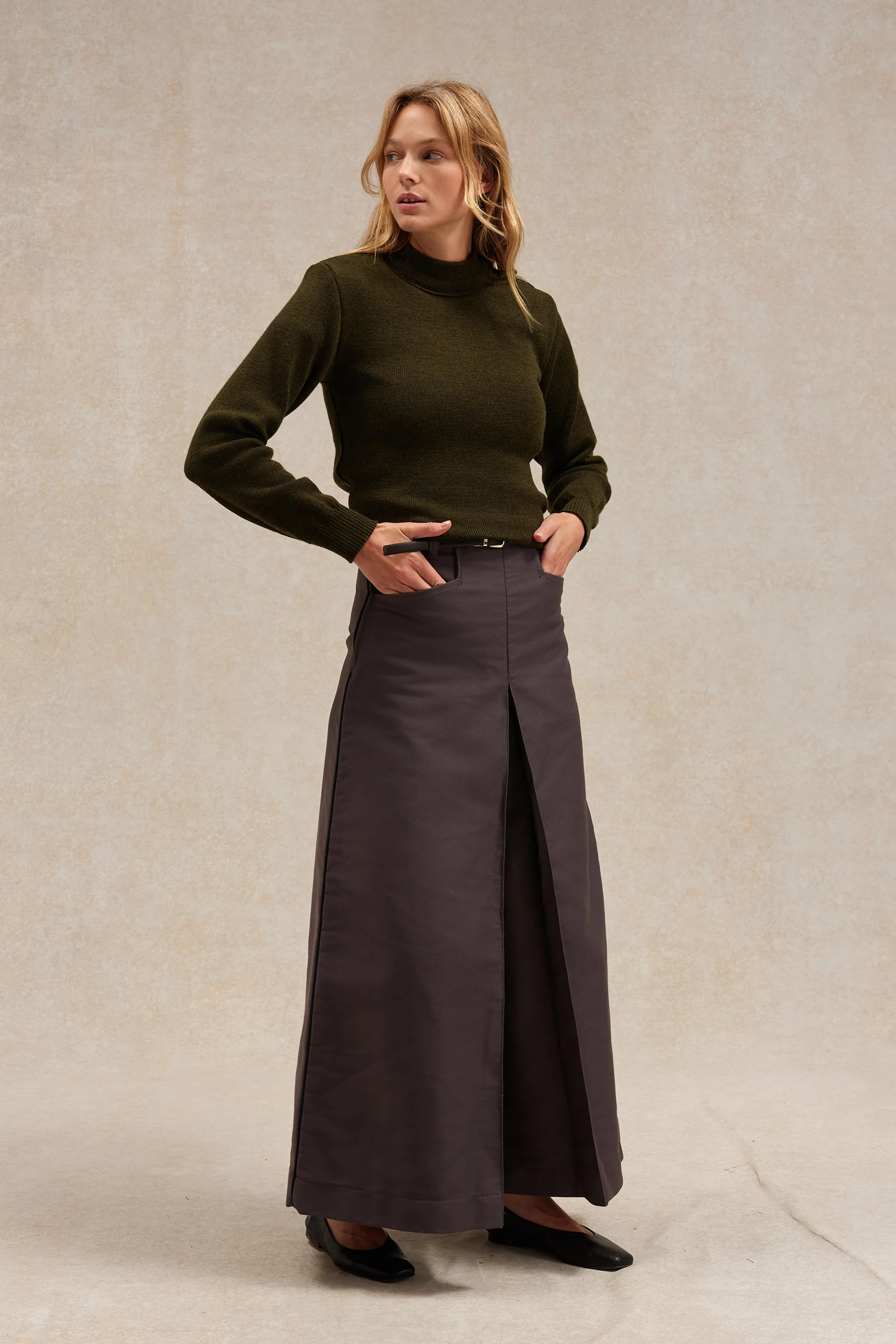 Pull marin olive pour femme - Image 4