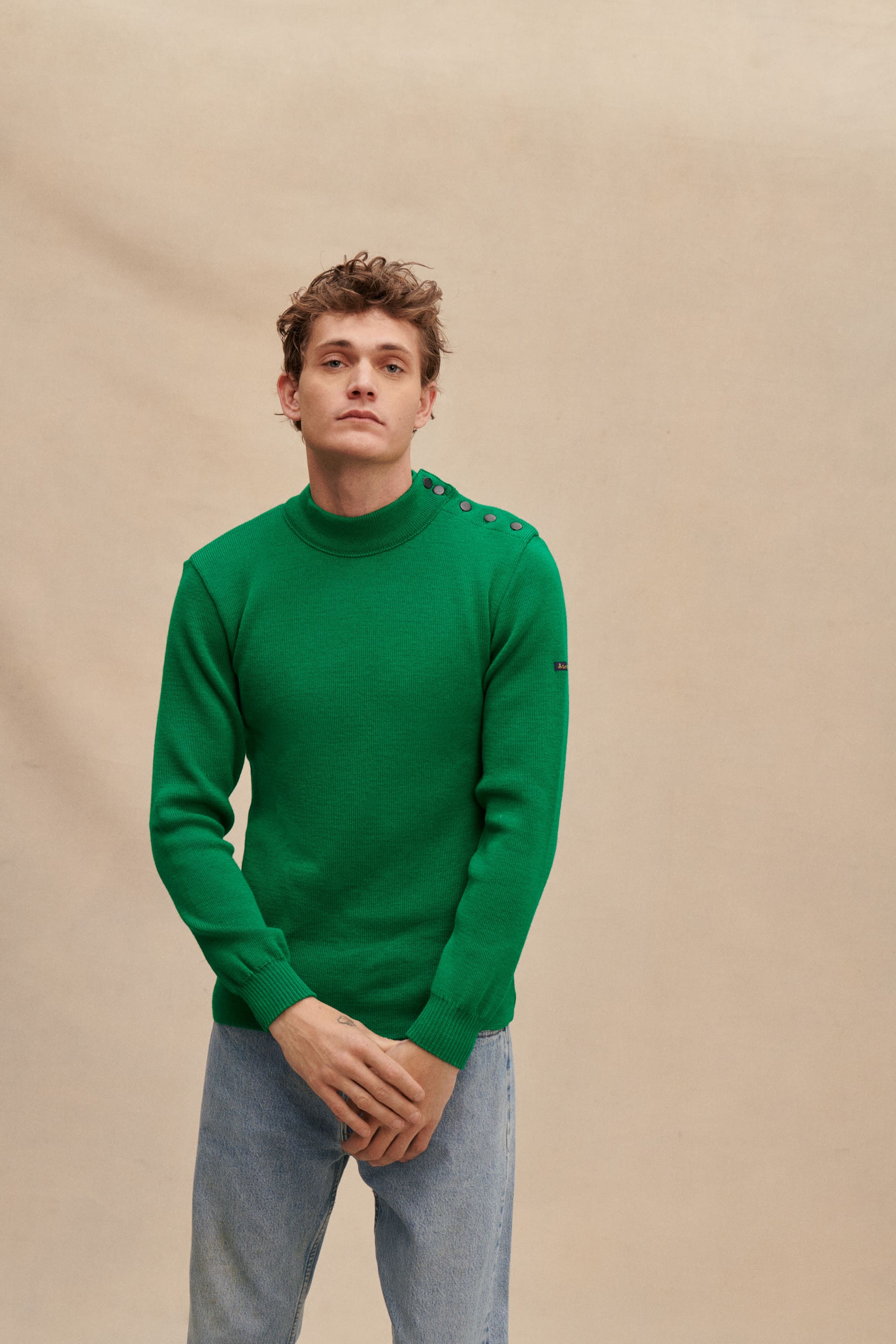 Pull marin vert pour homme - Image 3