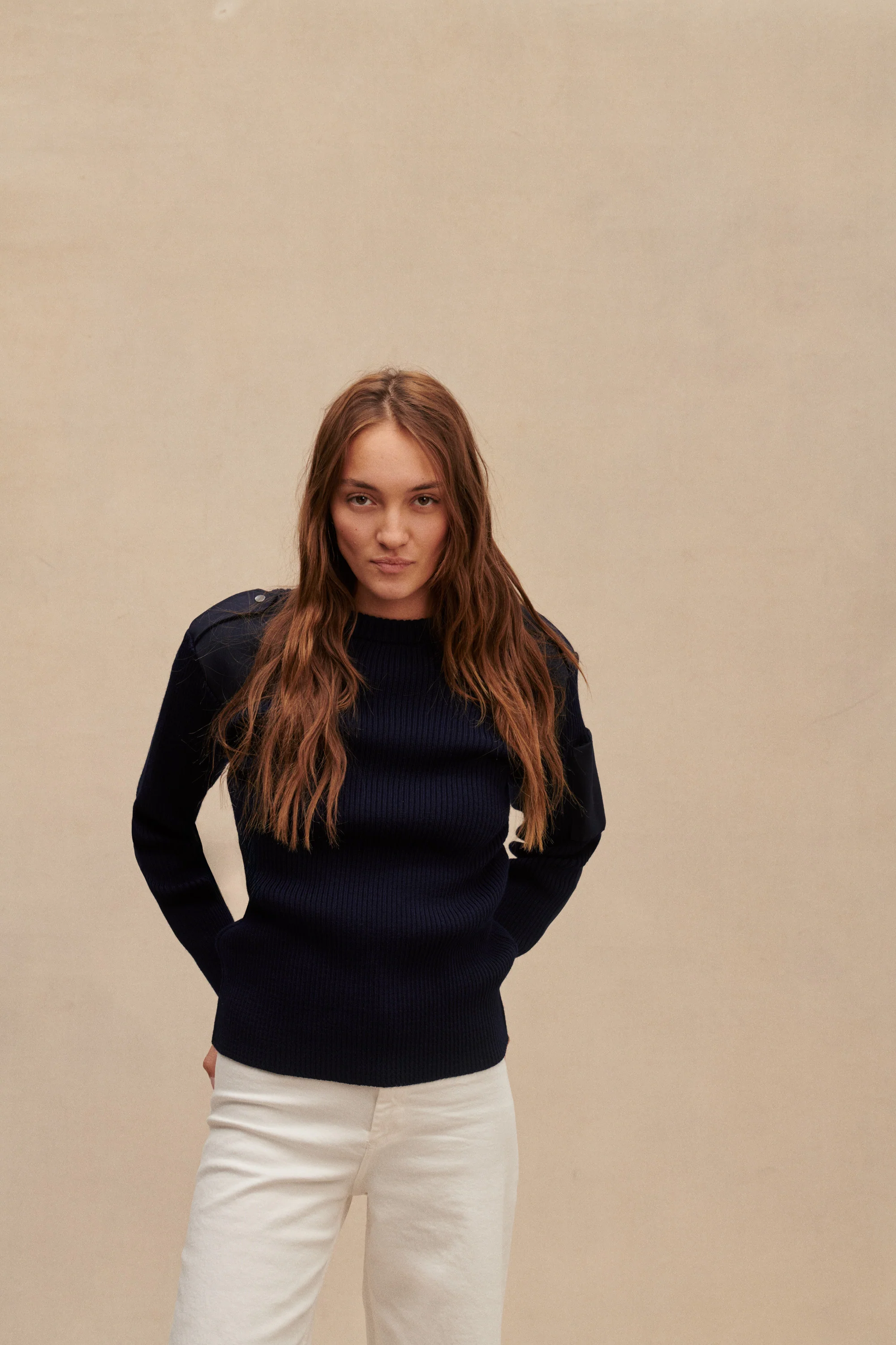 Pull Officier bleu marine pour femme - Image 3