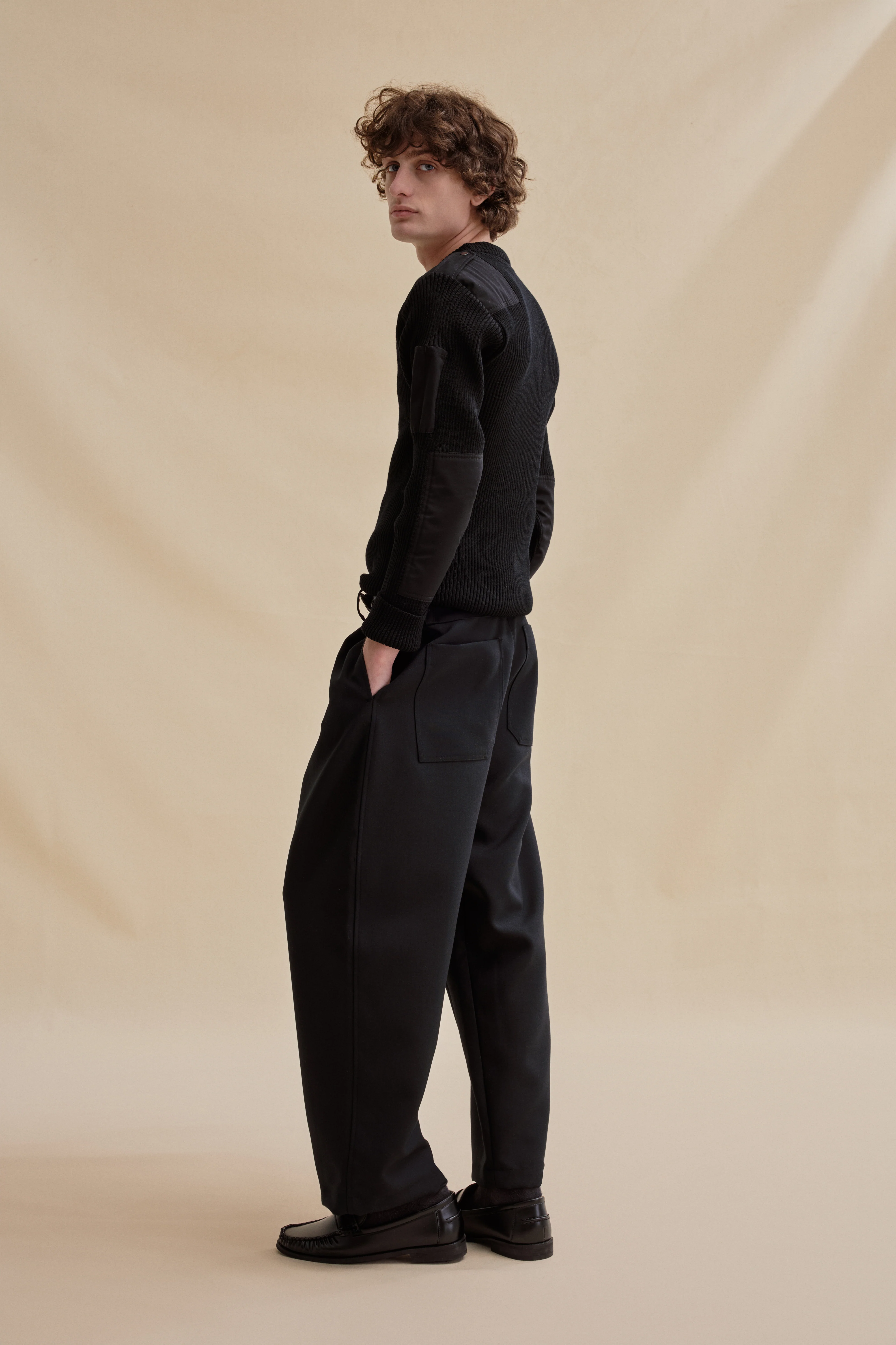 Pull Officier noir pour homme - Image 3