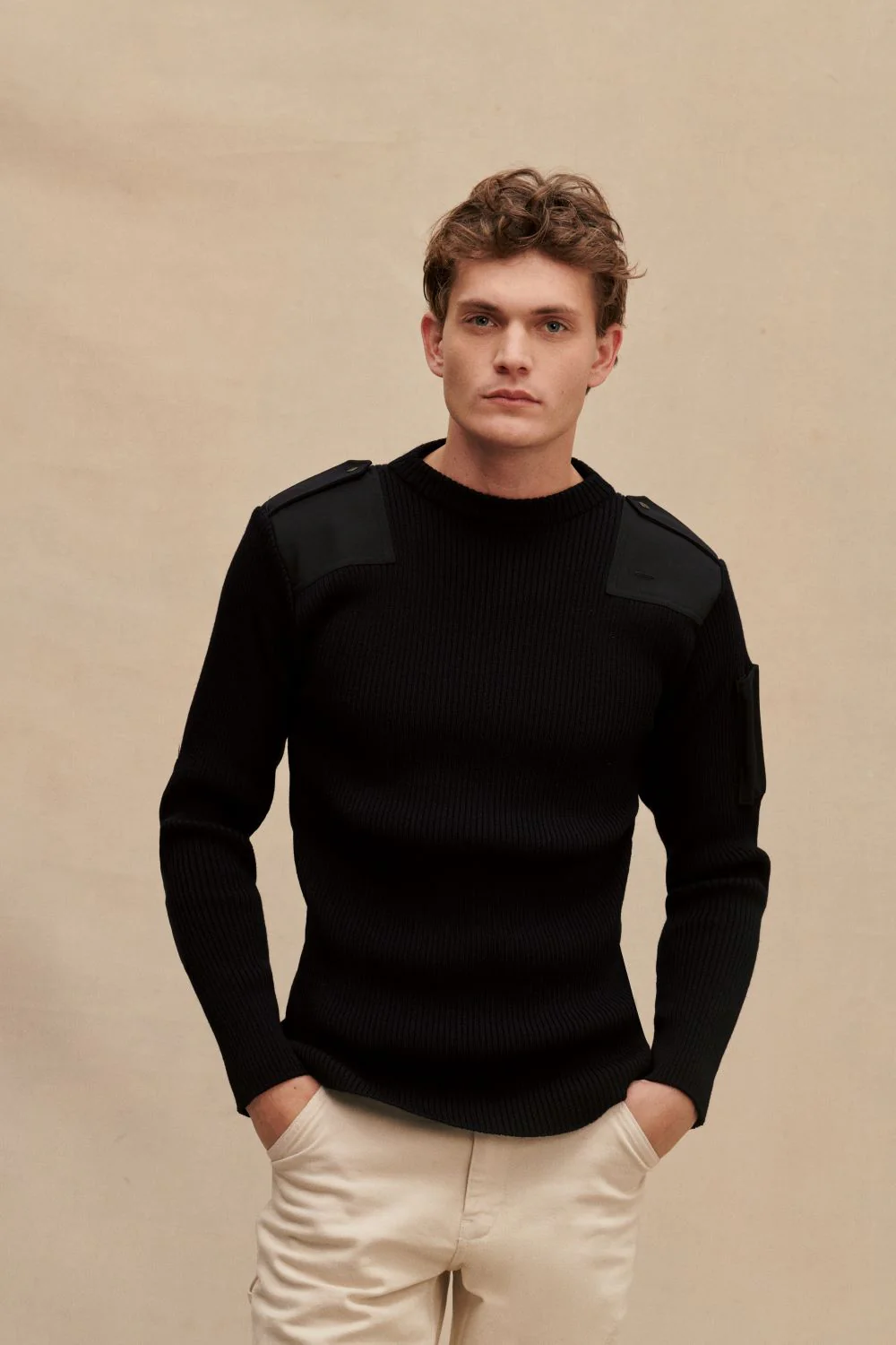 Pull Officier noir pour homme - Image 4