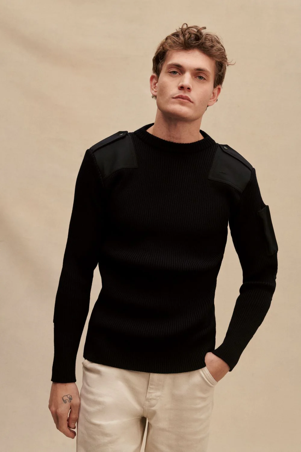 Pull Officier noir pour homme - Image 5