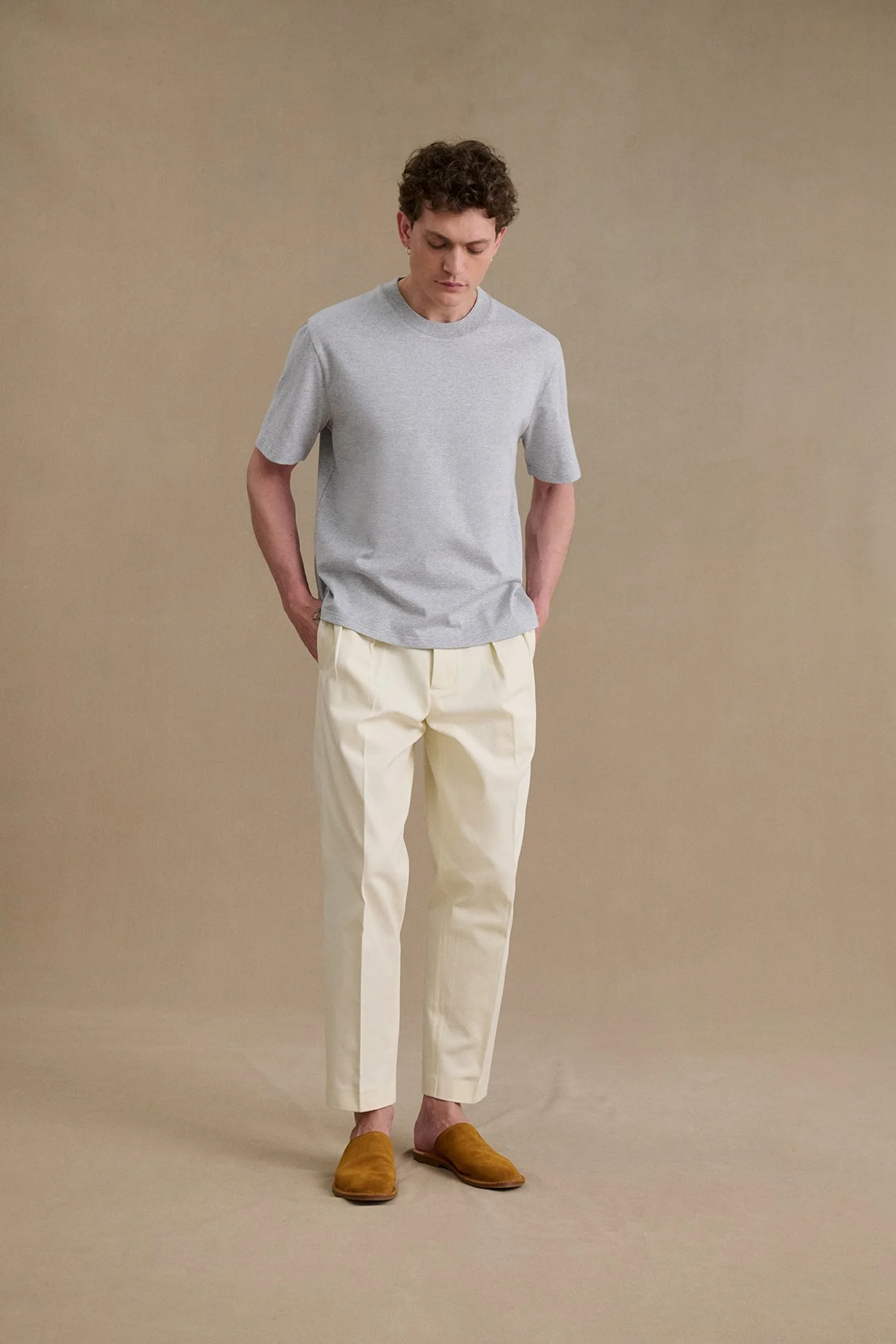 T-shirt Andy gris chiné - Image 3