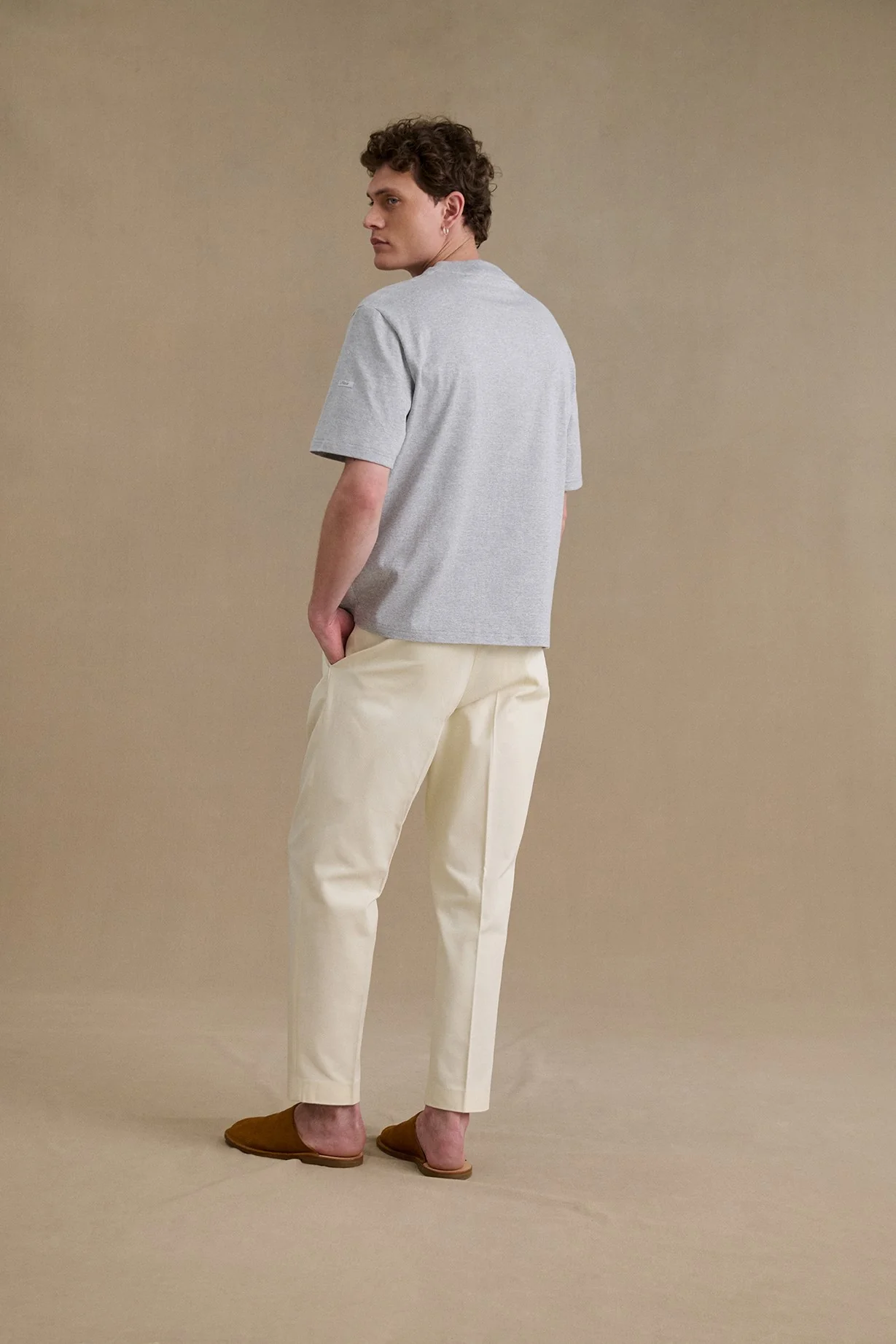 T-shirt Andy gris chiné - Image 4