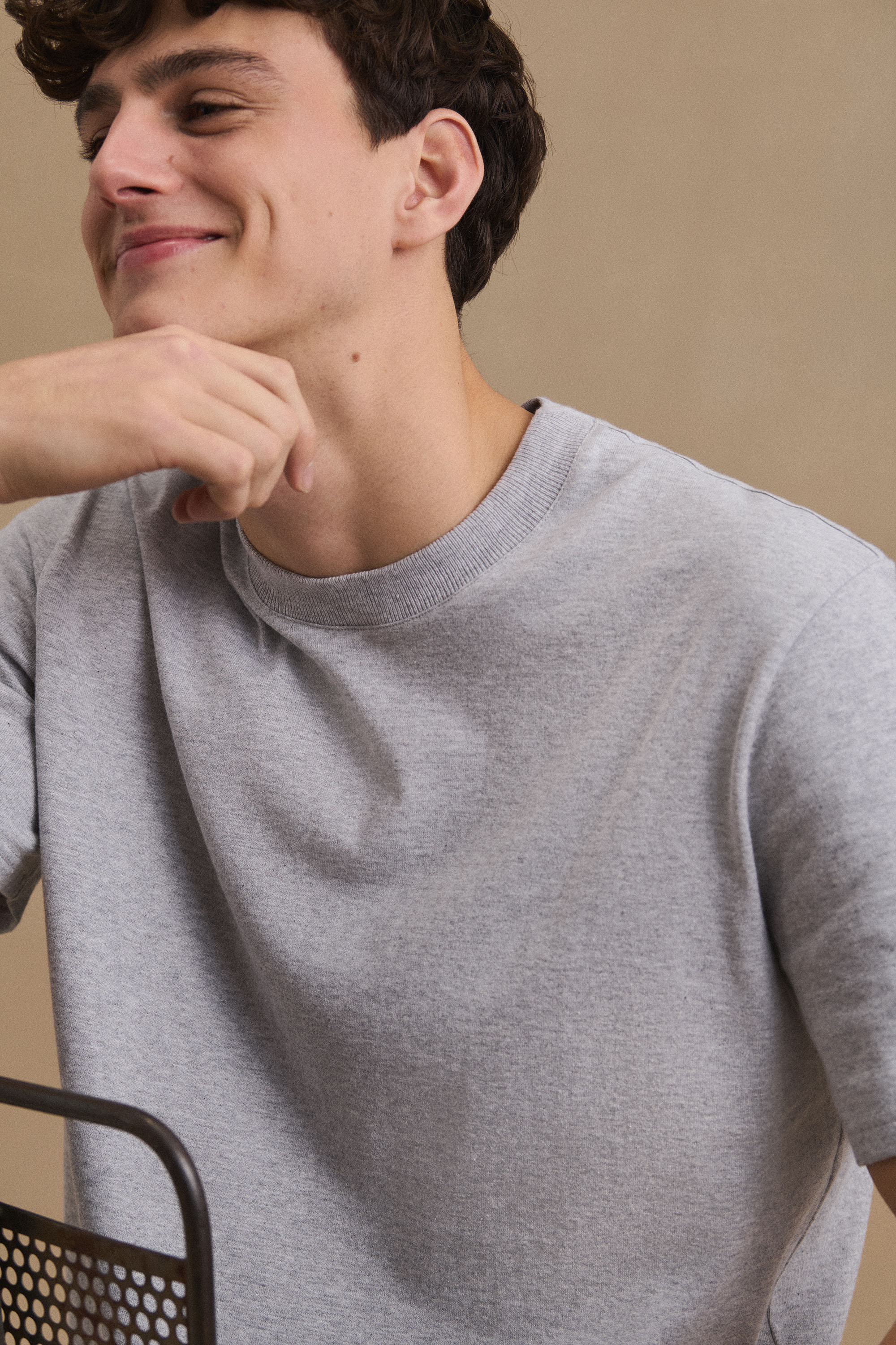 T-shirt Andy gris chiné - Image 7