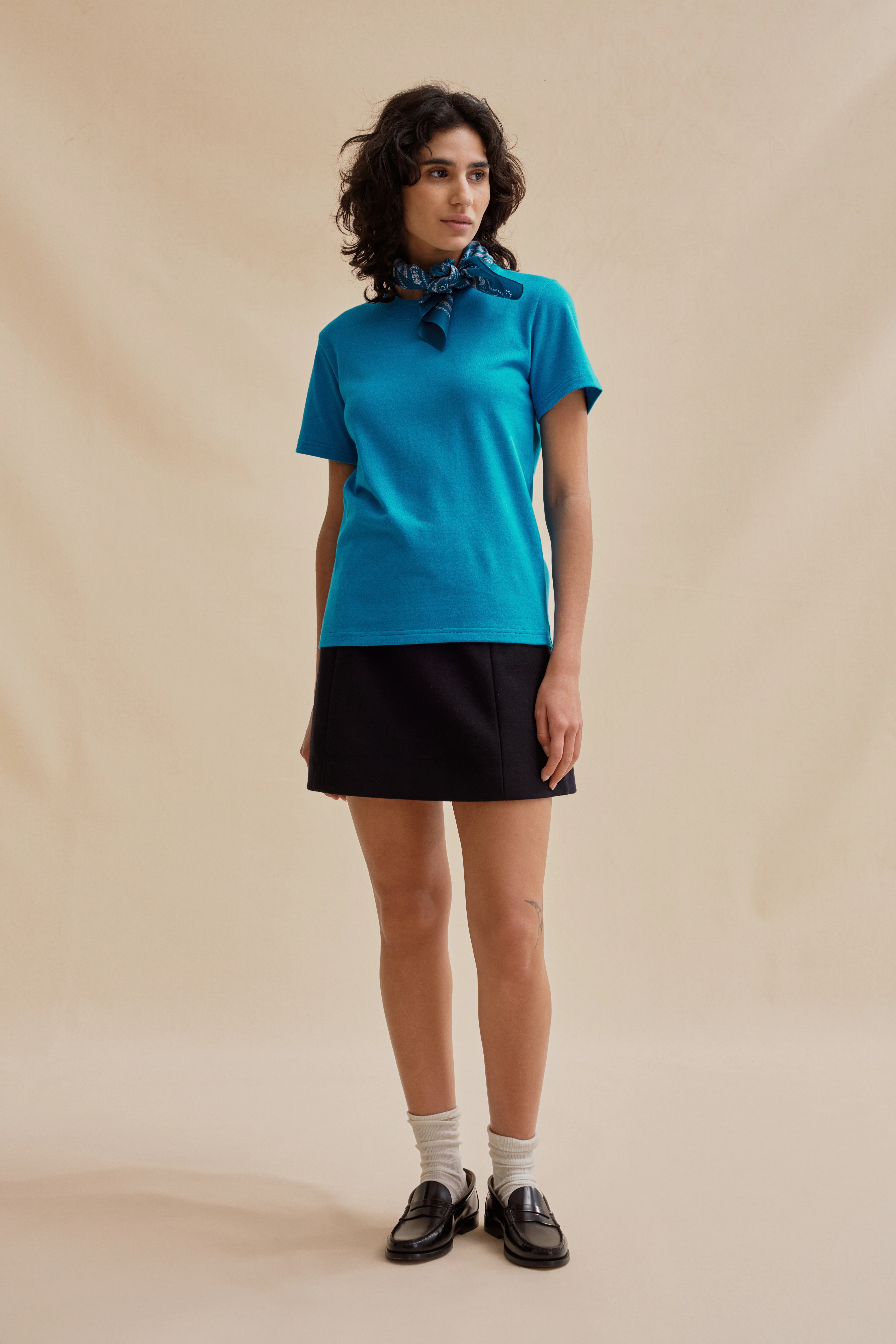 T-shirt Vic bleu turquoise - Image 3