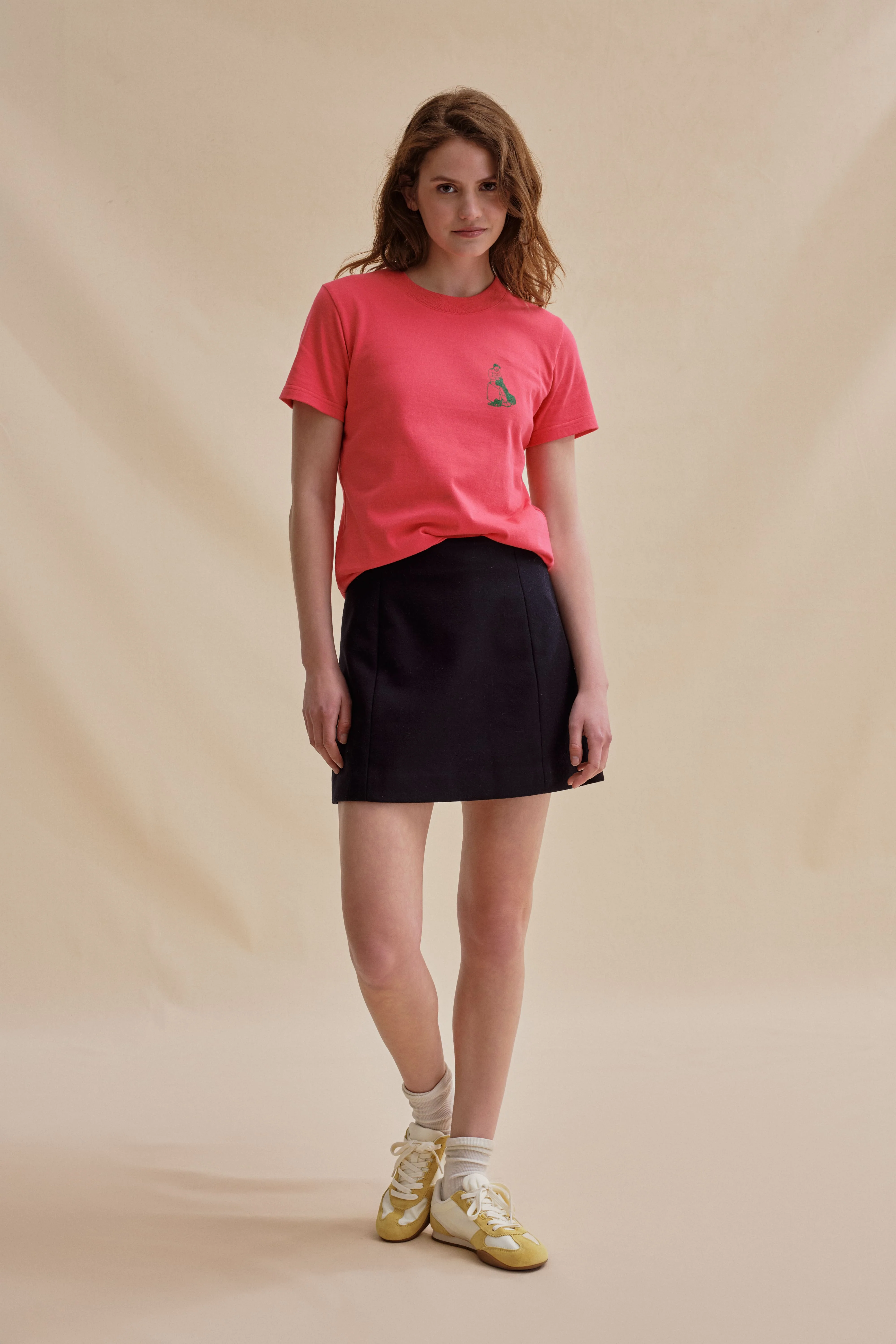 T-shirt Vic sérigraphié framboise - Image 4