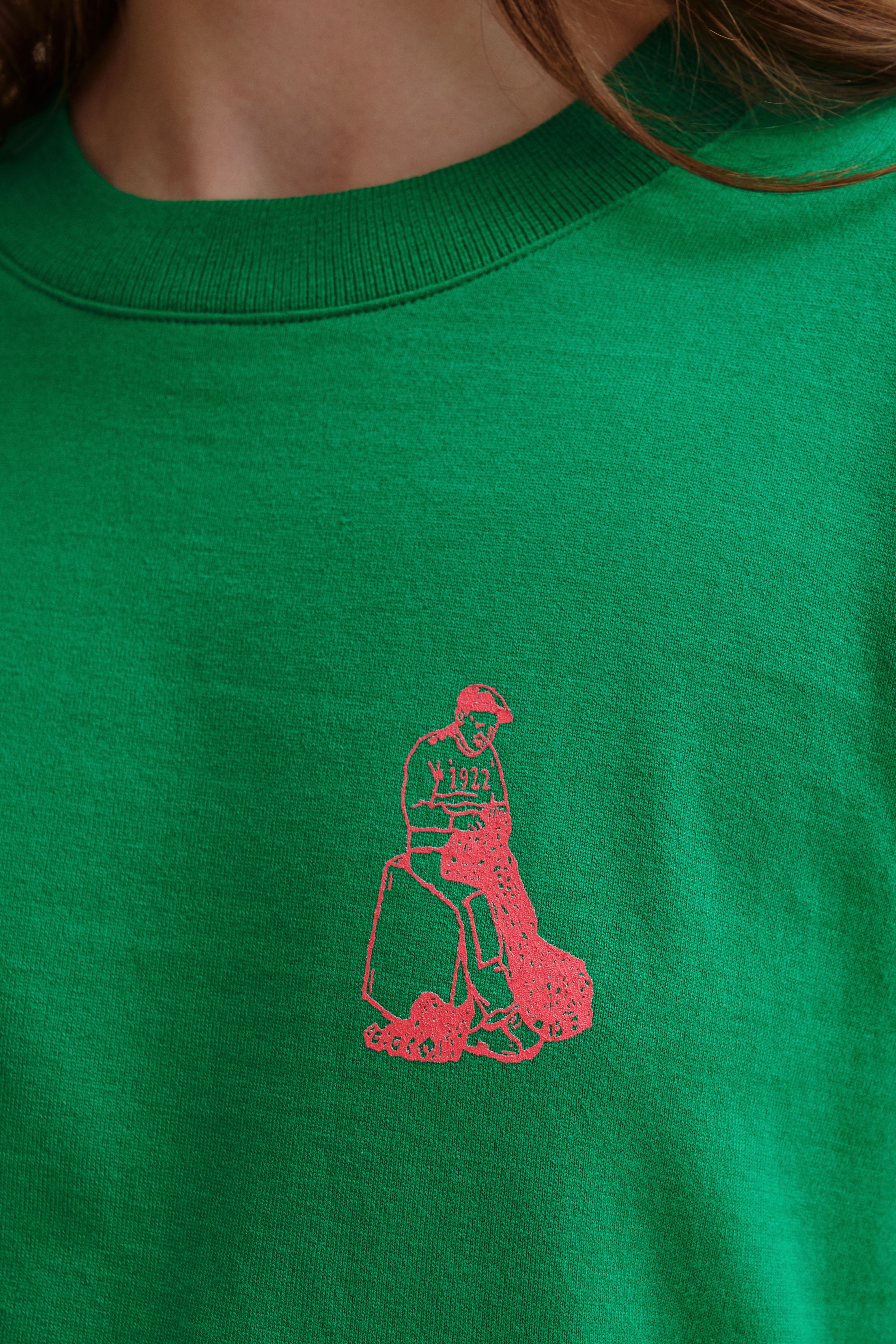 T-shirt Vic sérigraphié vert - Image 3