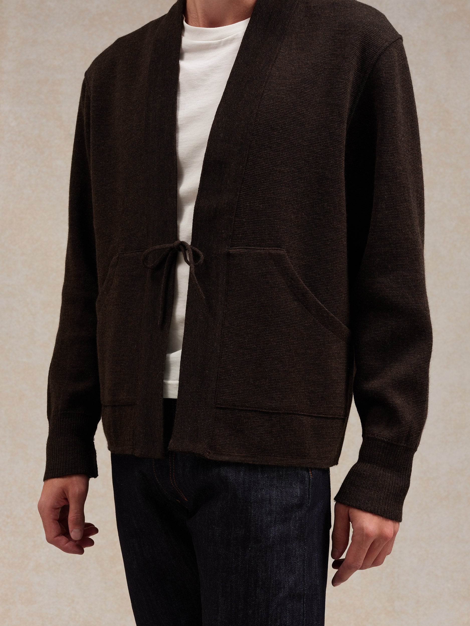 Veste Noragi marron en maille milano - Le Minor x Flâneurs - Image 3